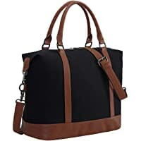 Women Canvas Weekender Bag Overnight Carry-on Tote Duffel Image